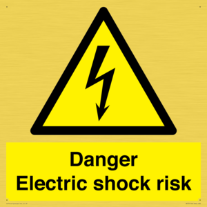 Danger Electric shock risk